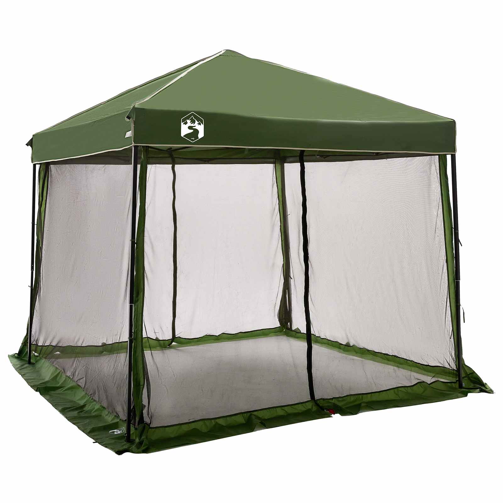 Set Cort pentru Camping 2 pcs Verde Tafetă și Material GartenMobel Dekor