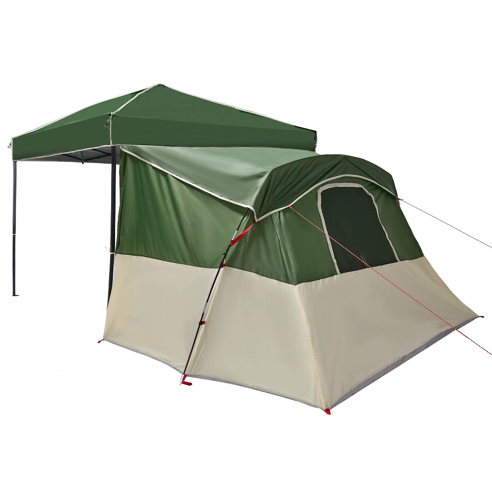 Set Cort pentru Camping 2 pcs Verde Tafetă și Material GartenMobel Dekor