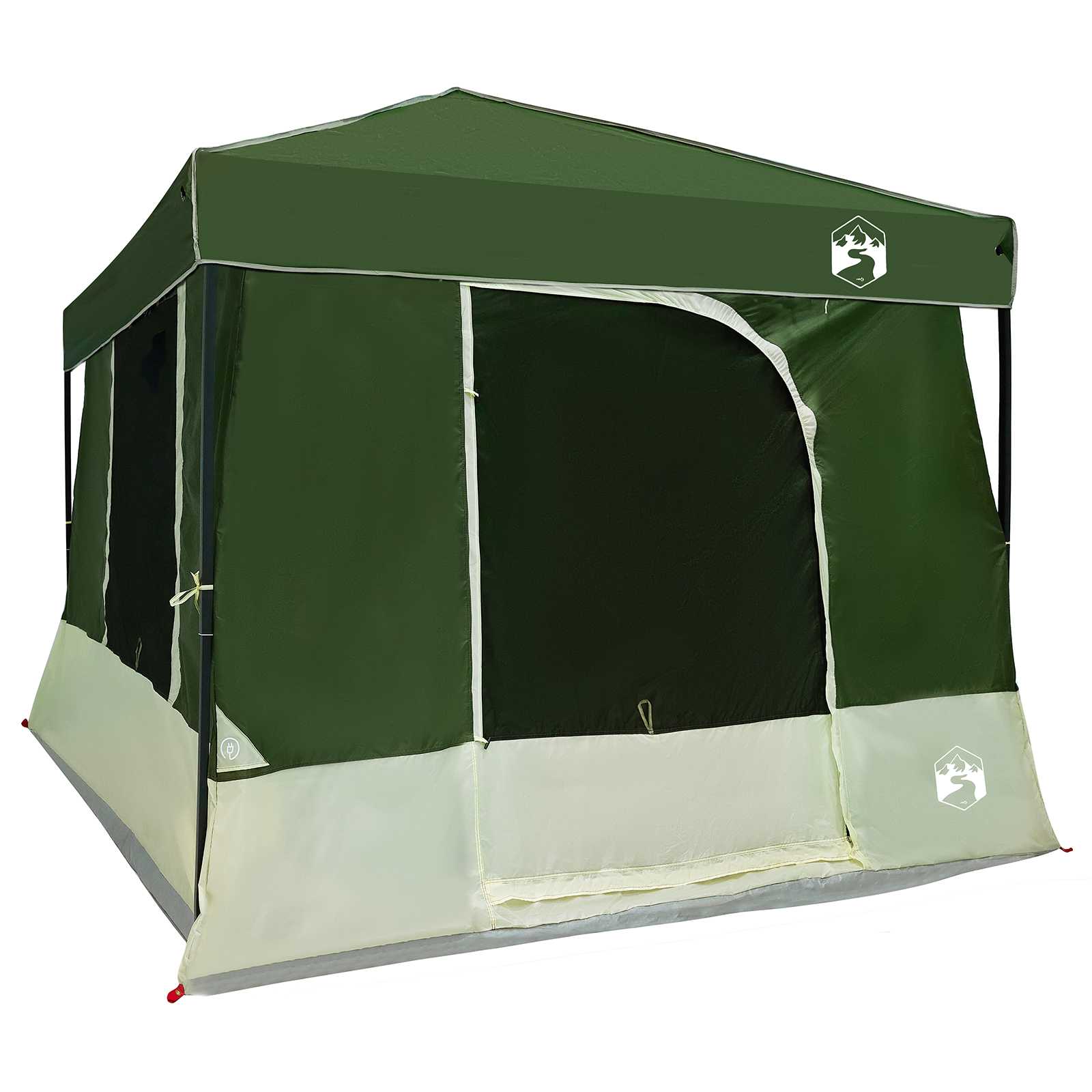 Set Cort pentru Camping 2 pcs Verde Tafetă și Material GartenMobel Dekor