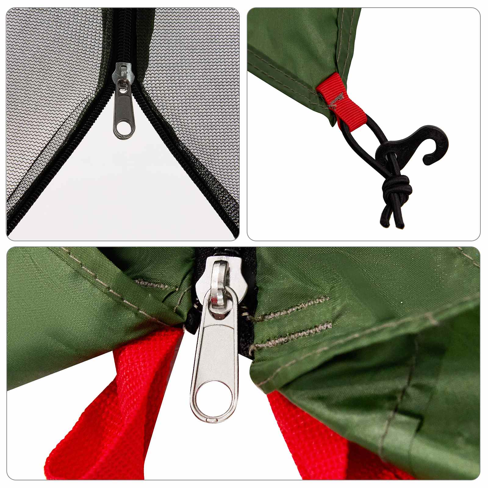 Set Cort pentru Camping 2 pcs Verde Tafetă și Material GartenMobel Dekor