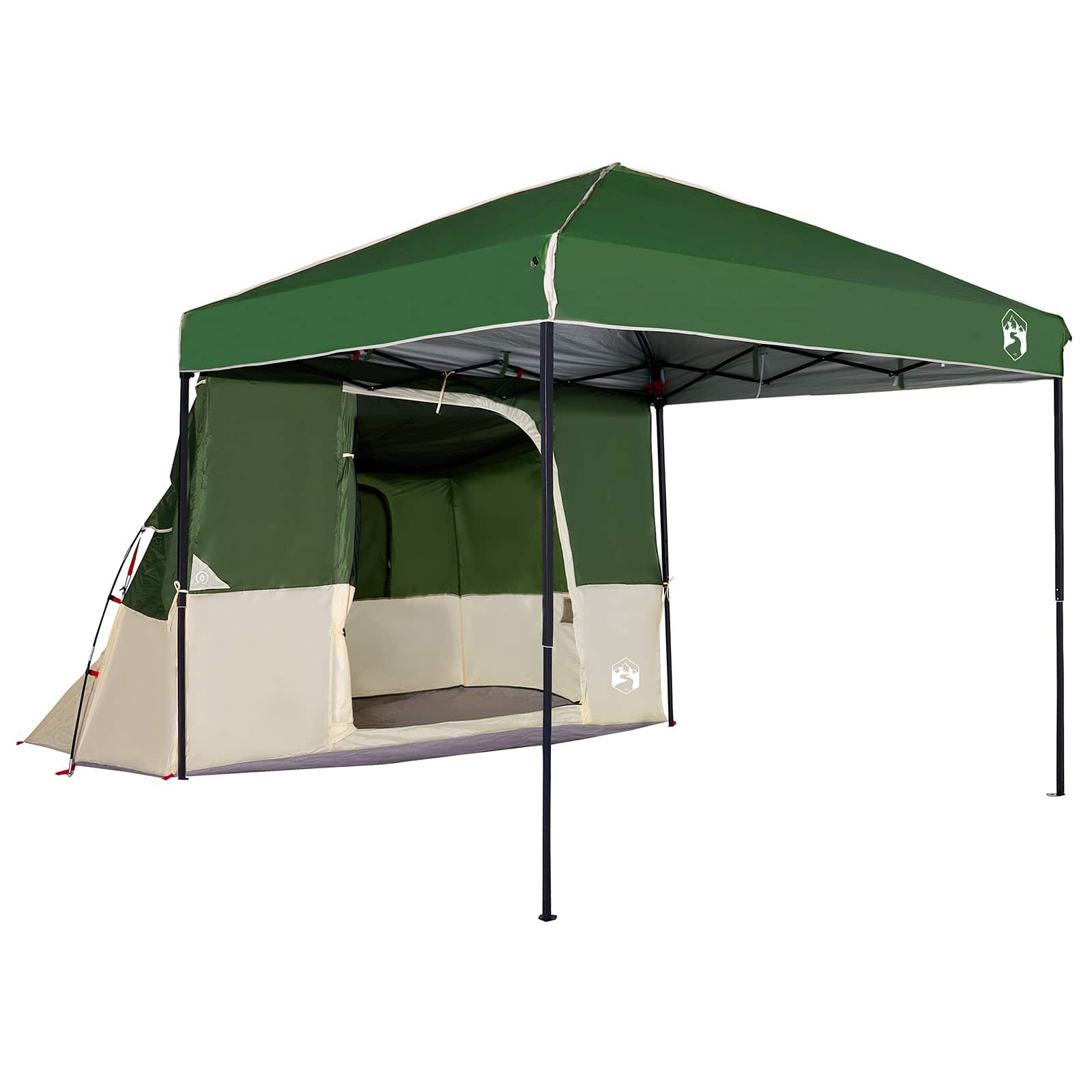 Set Cort pentru Camping 2 pcs Verde Tafetă și Material GartenMobel Dekor