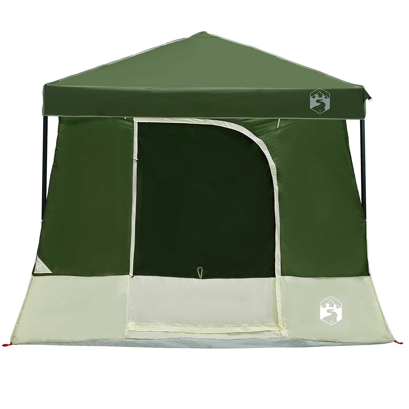 Set Cort pentru Camping 2 pcs Verde Tafetă și Material GartenMobel Dekor