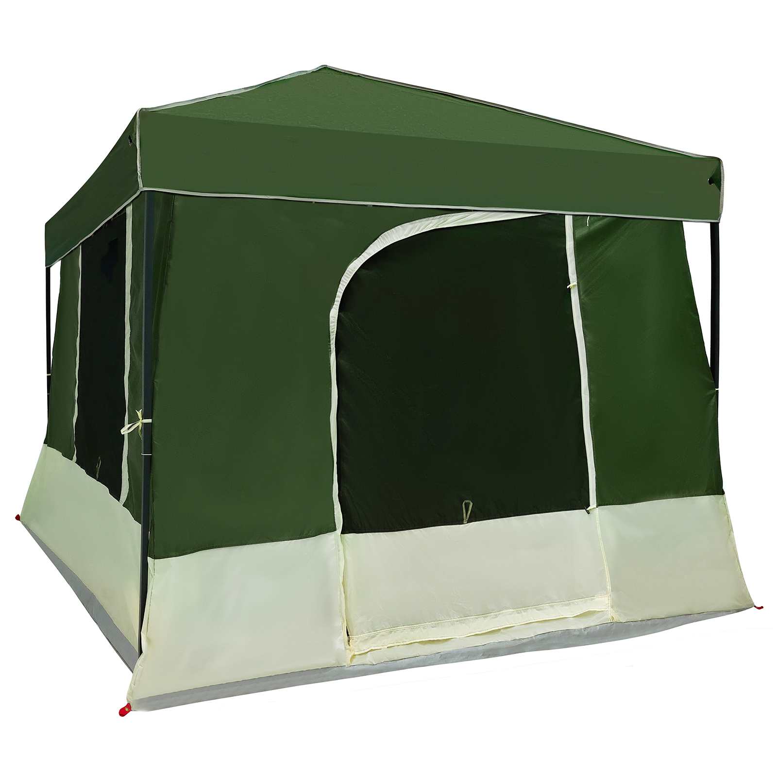 Set Cort pentru Camping 2 pcs Verde Tafetă și Material GartenMobel Dekor