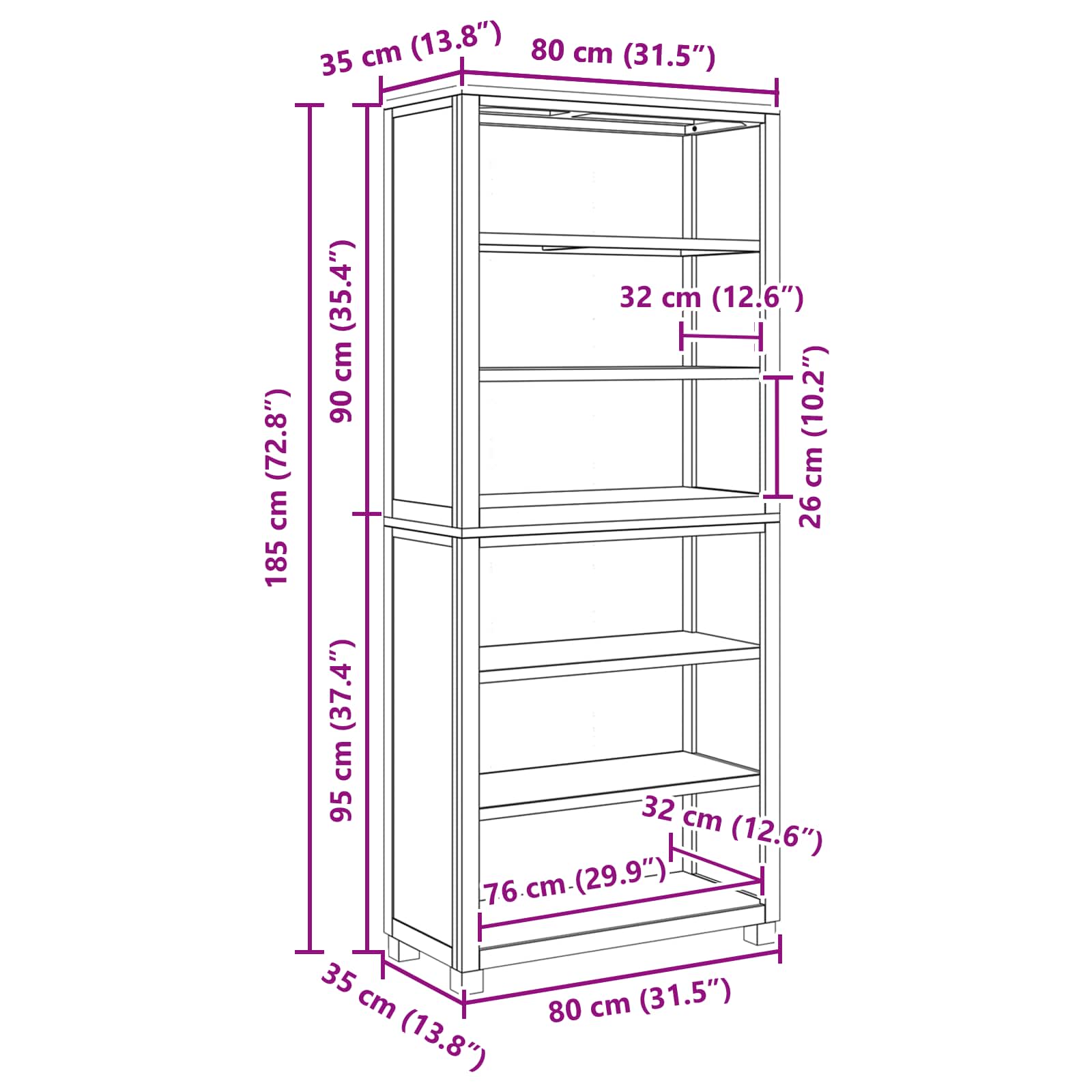Set de Mobilier pentru Depozitare Maro Lemn compozit GartenMobel Dekor