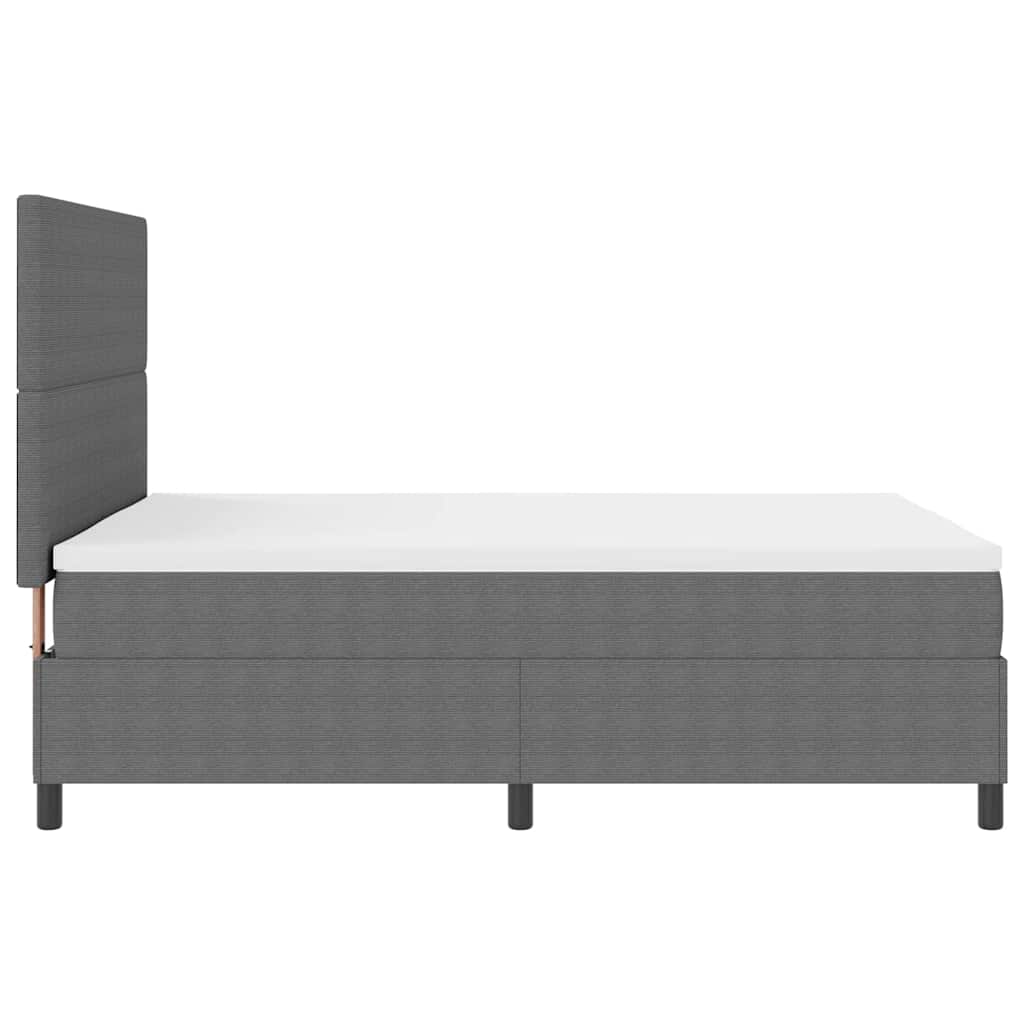 Pat cu arcuri cu headboard Gri deschis și alb. 140 x 200 cm GartenMobel Dekor