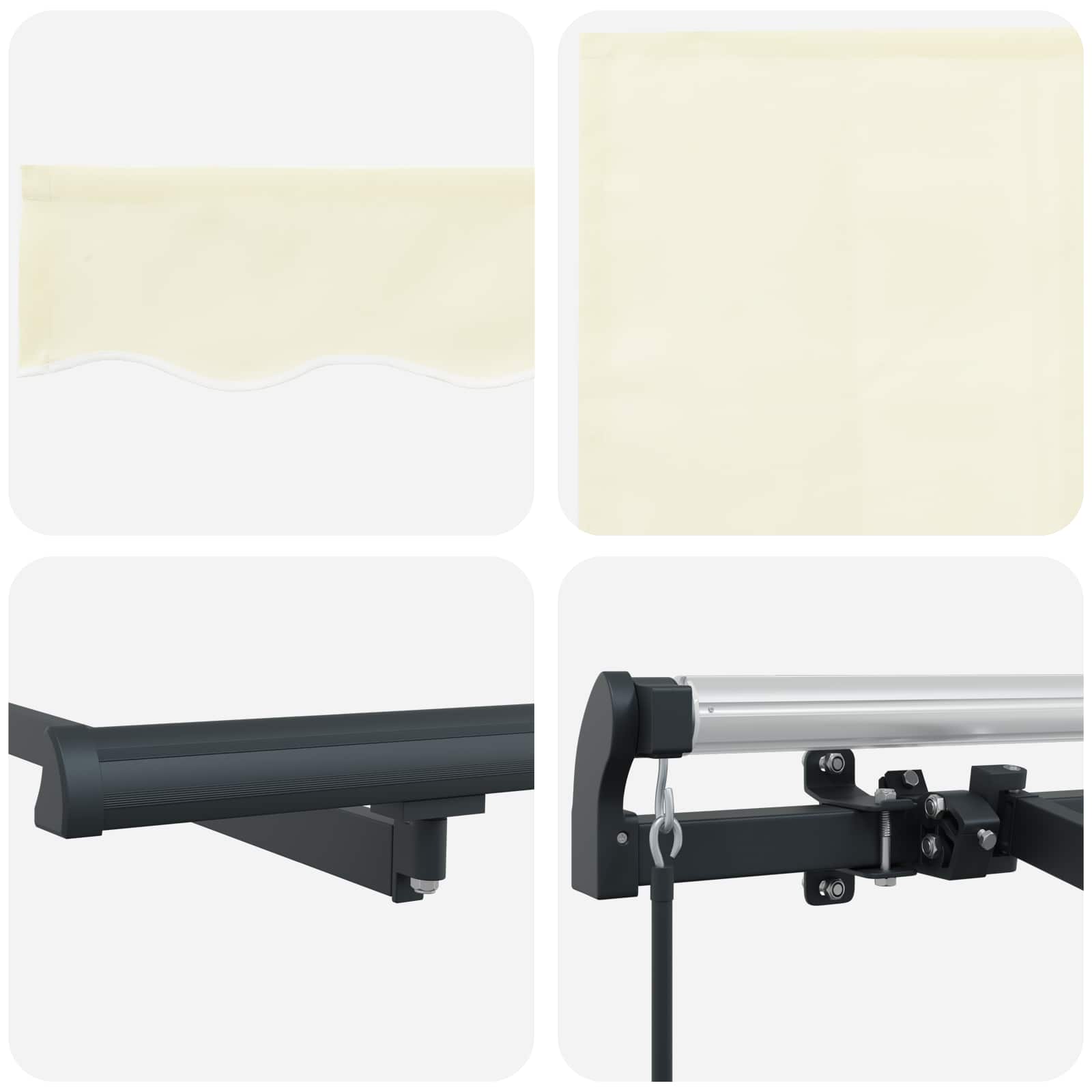 Cortina Retractabilă Crem 300 x 200 cm Poliester și Aluminiu GartenMobel Dekor