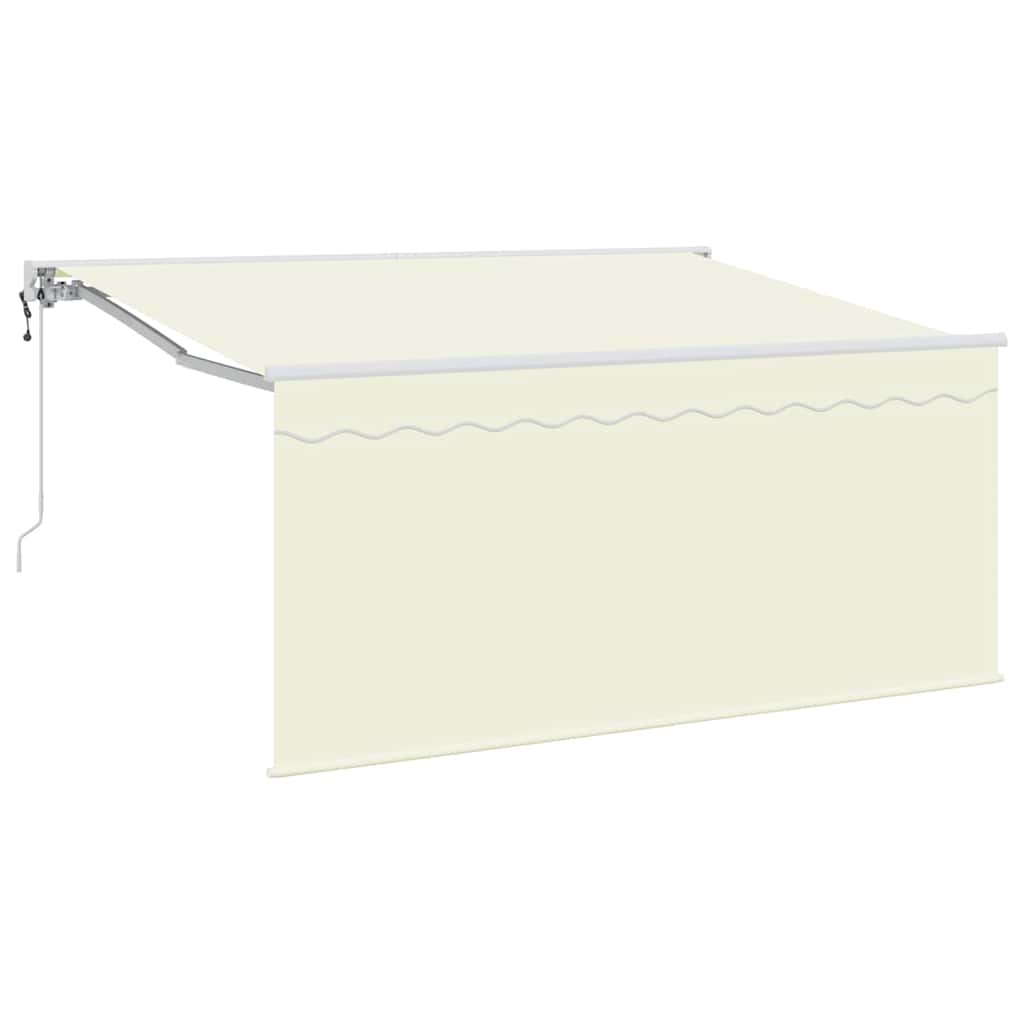 Cortina Retractabilă Crem 300 x 200 cm Poliester și Aluminiu GartenMobel Dekor