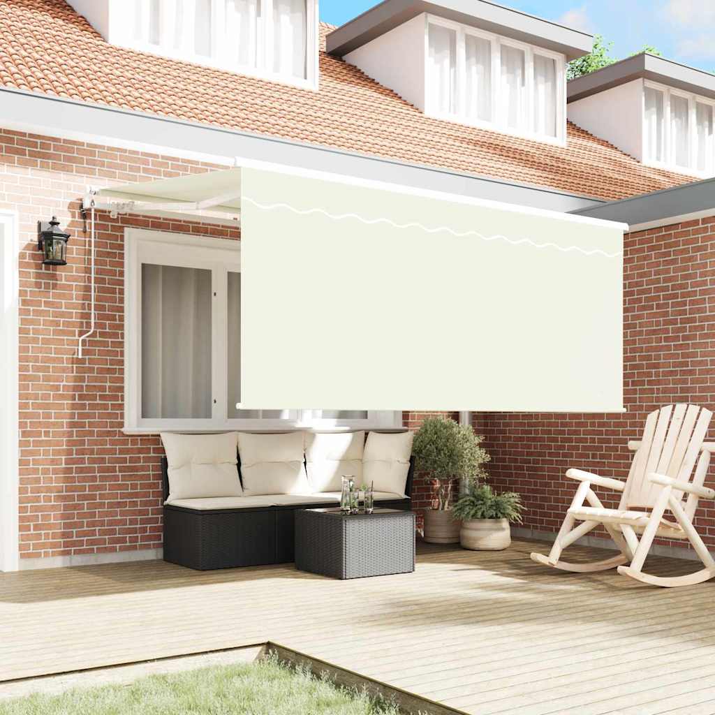 Cortina Retractabilă Crem 300 x 200 cm Poliester și Aluminiu GartenMobel Dekor