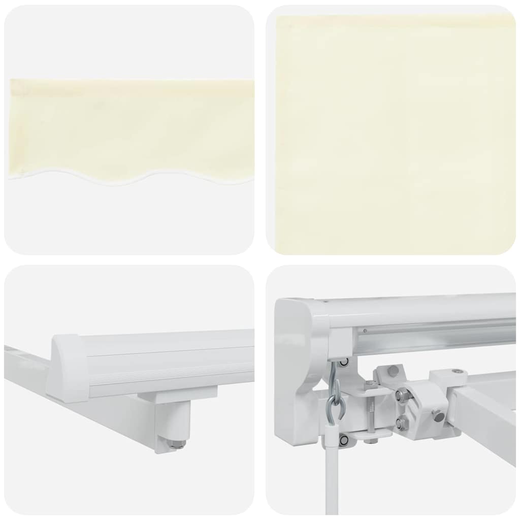 Cortina Retractabilă Crem 300 x 200 cm Poliester și Aluminiu GartenMobel Dekor