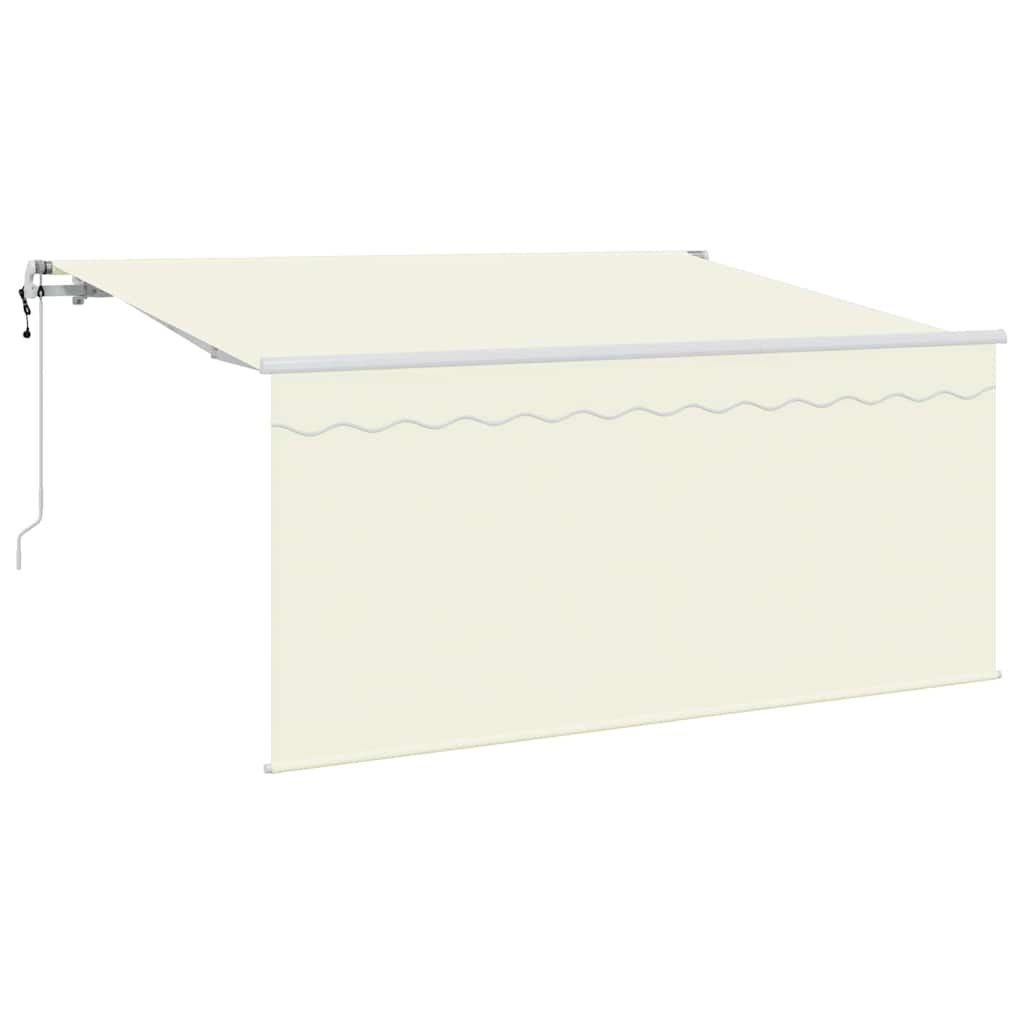 Cortina Retractabilă Crem 300 x 200 cm Poliester și Aluminiu GartenMobel Dekor