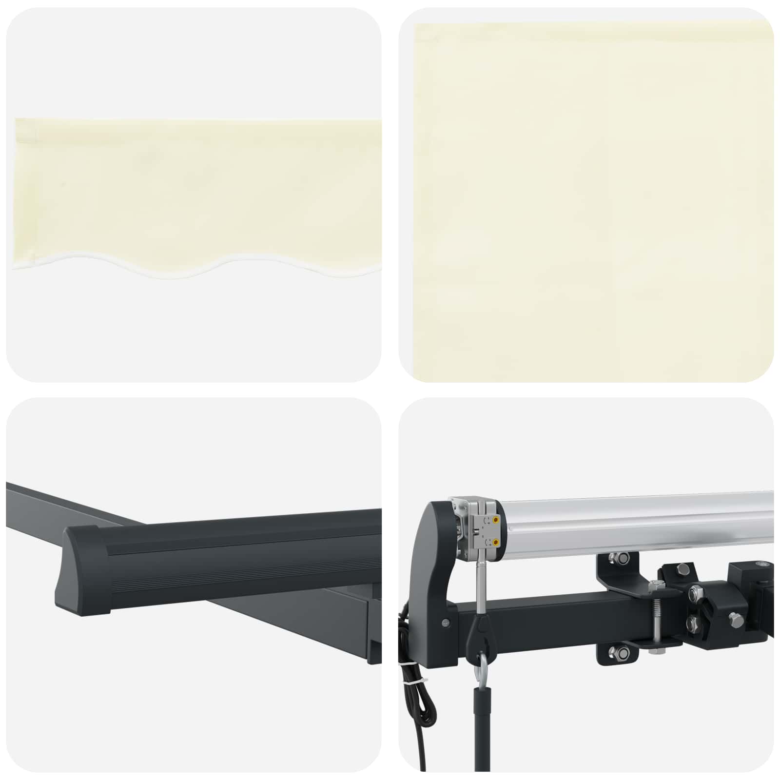 Cortina Retractabilă Crem 300 x 200 cm țesătură GartenMobel Dekor