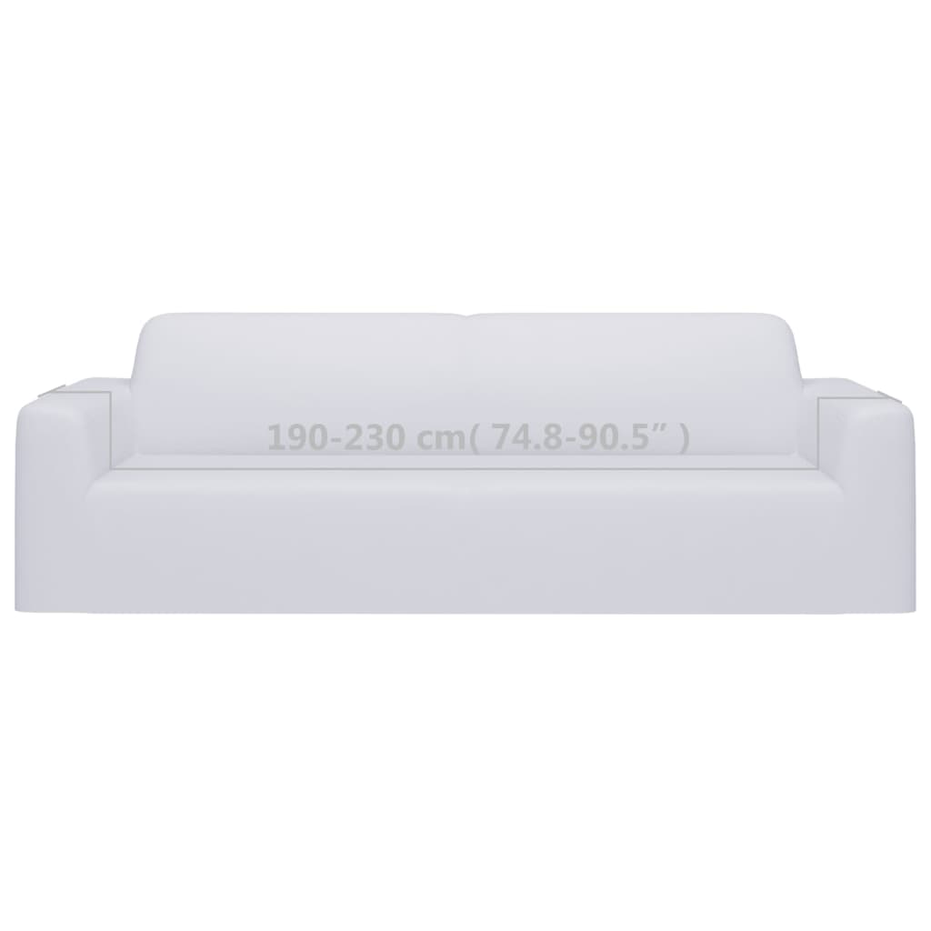 Husă elastică pentru canapea cu 3 locuri poliester jersey alb GartenMobel Dekor
