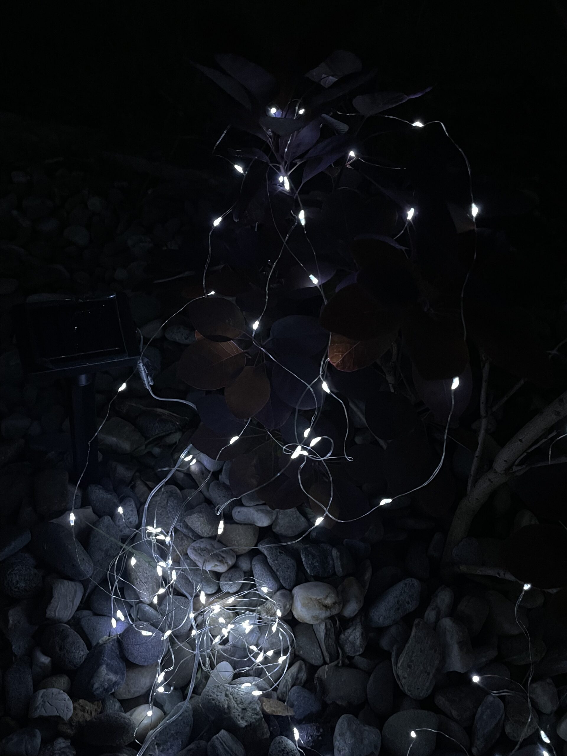 Ghirlandă luminoasă solară liniară, 100 LED-uri, 9,9 m, alb rece pentru exterior