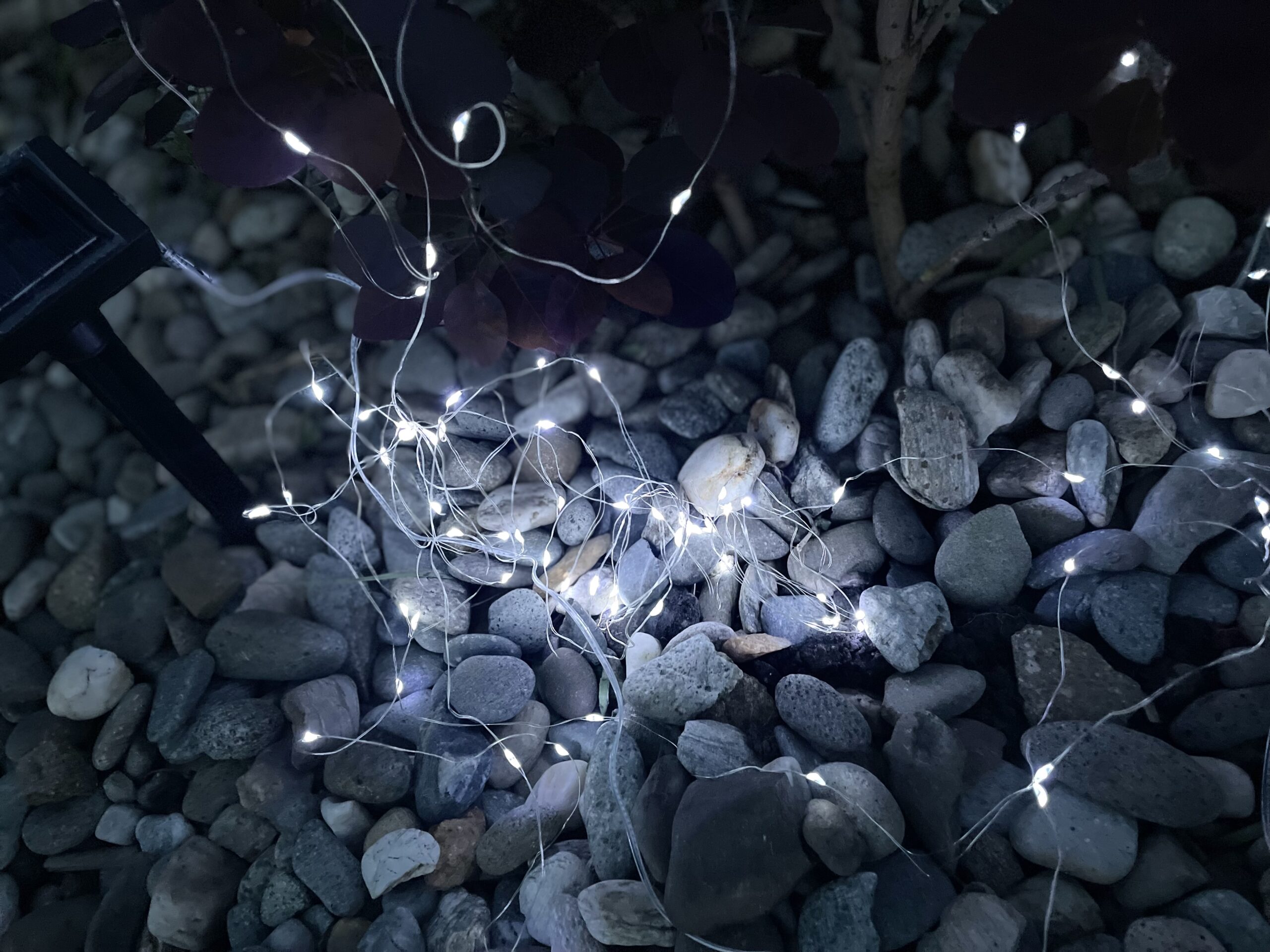 Ghirlandă luminoasă solară liniară, 100 LED-uri, 9,9 m, alb rece pentru exterior