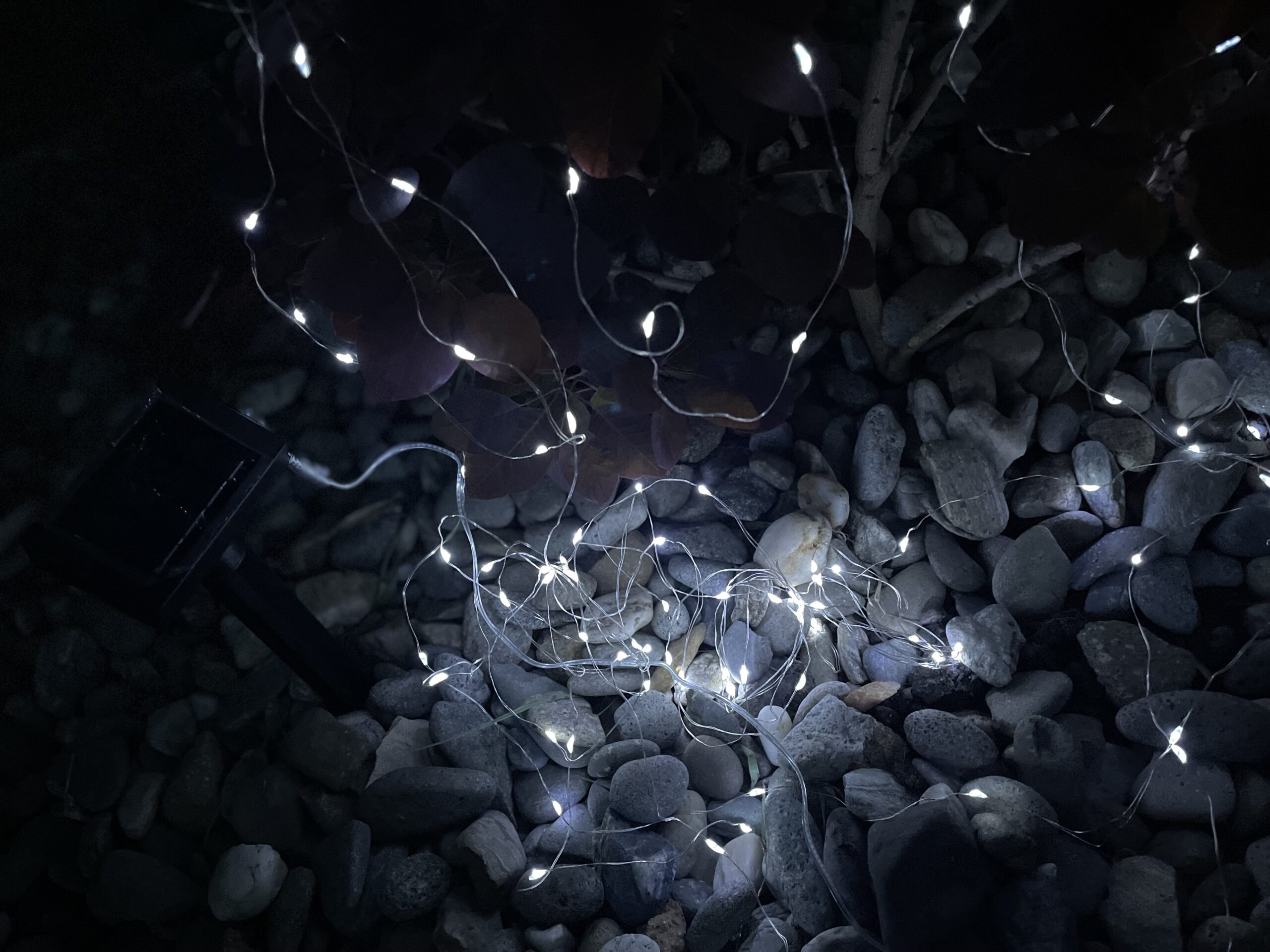 Ghirlandă luminoasă solară liniară, 100 LED-uri, 9,9 m, alb rece pentru exterior