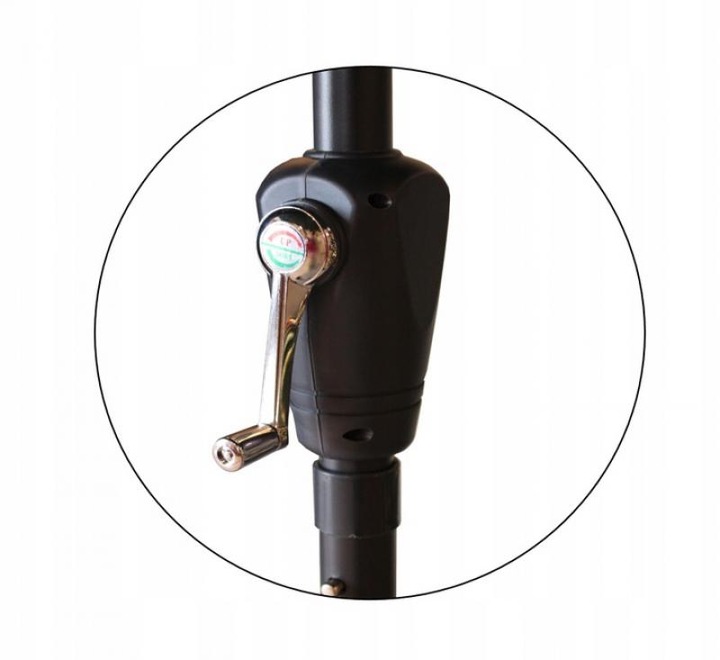 Umbrelă de terasă și grădină 300 cm, bej, cu înclinare, manivelă și husă