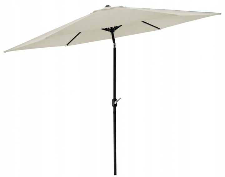 Umbrelă de terasă și grădină 300 cm, bej, cu înclinare, manivelă și husă
