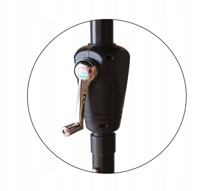 Umbrela de terasa si gradina 300 cm gri, cu inclinare si husa inclusa