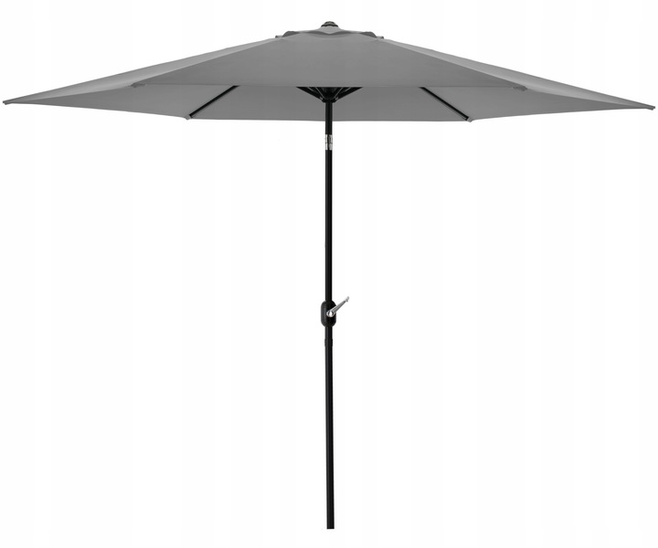 Umbrela de terasa si gradina 300 cm gri, cu inclinare si husa inclusa