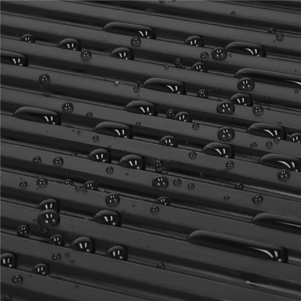 Uscator de vase cu suport tacamuri, din otel, cu tava de scurgere, 42x32x15cm, negru