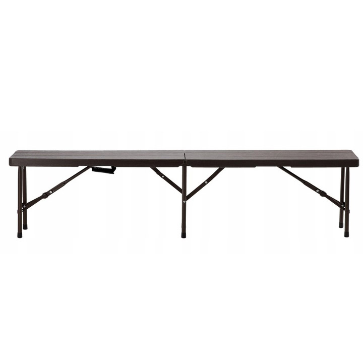 Banca pliabila pentru gradina si catering, HDPE, 180x25x43 cm, maro