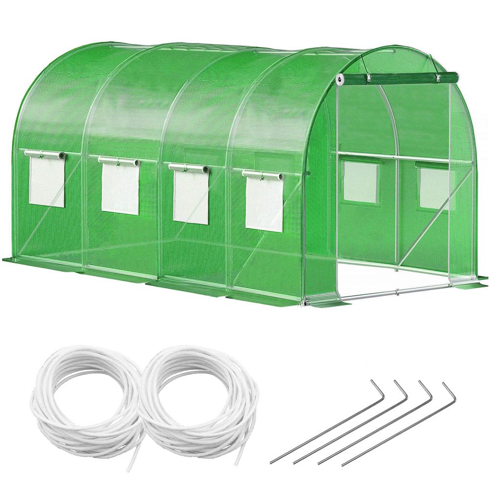 Sera de gradina tip tunel cu cadru metalic, 200x450 cm, 9 mp