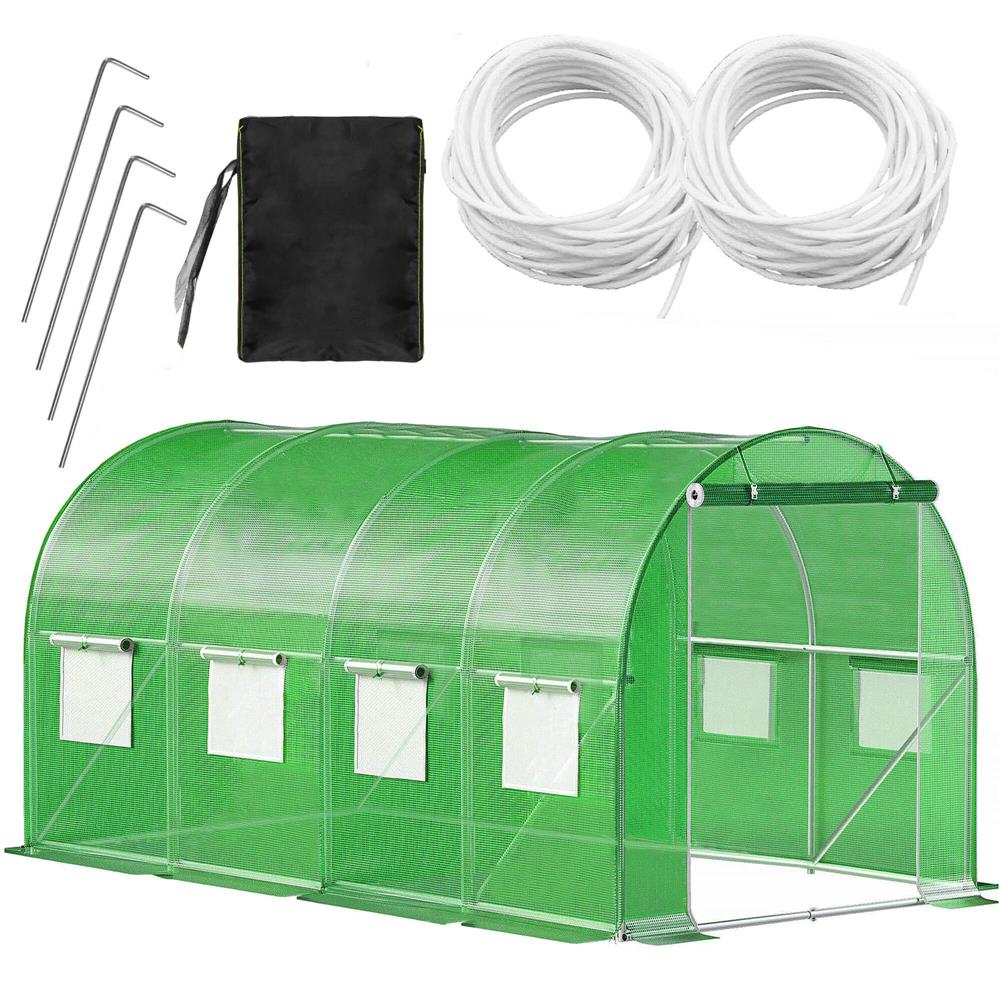 Sera de gradina tip tunel cu cadru metalic, 200x450 cm, 9 mp