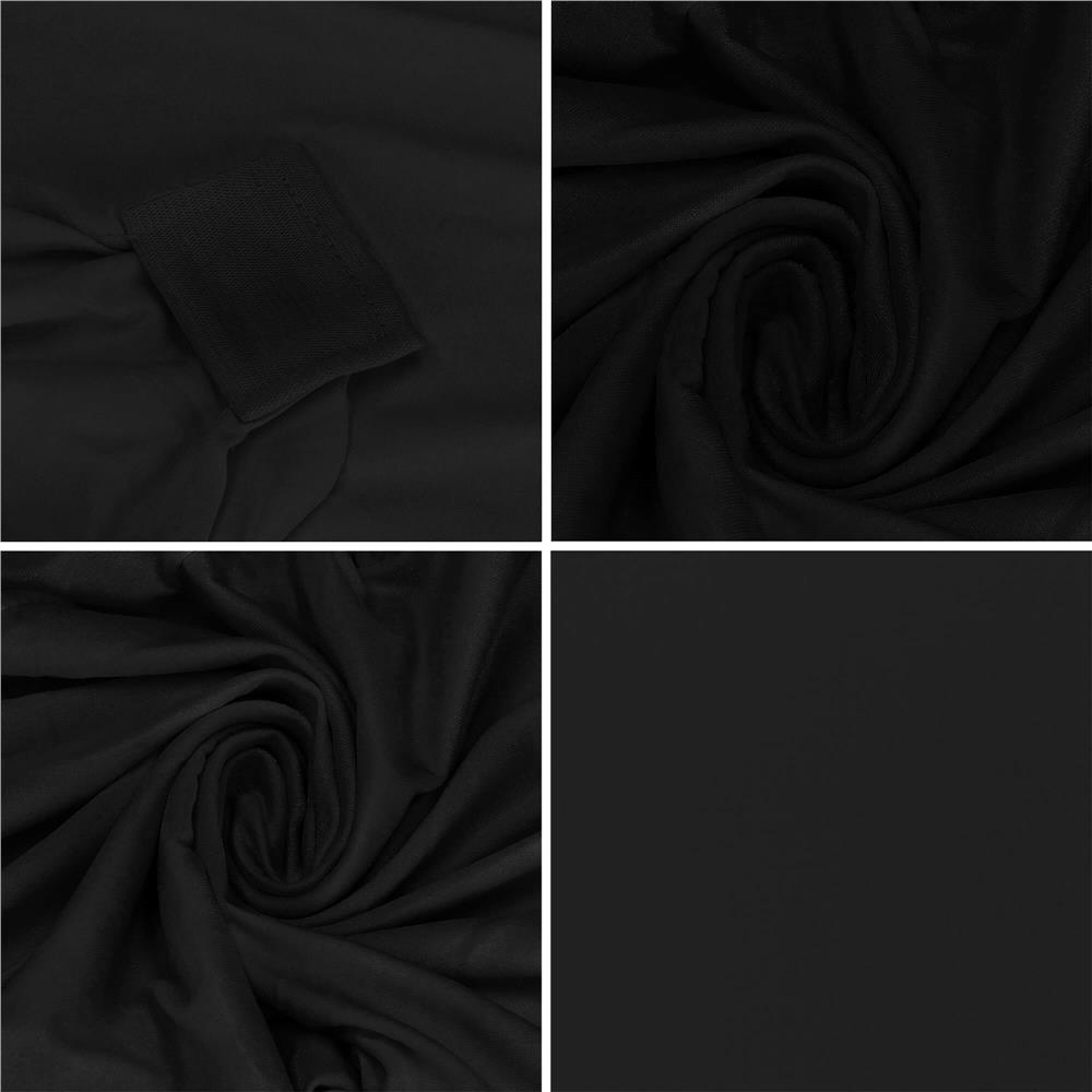 Husă elastică universală pentru scaune de evenimente, neagră, poliester și spandex