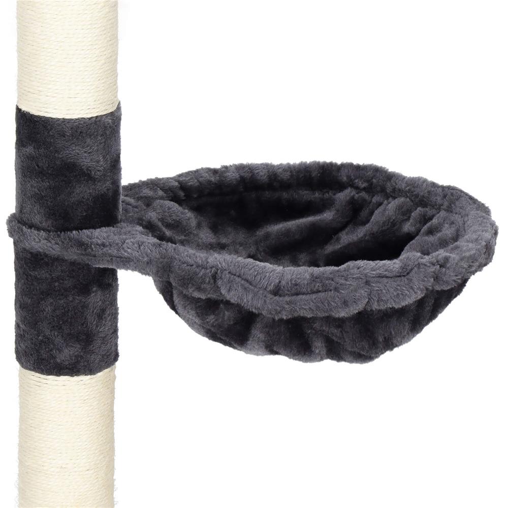 Ansamblu de joaca pentru pisici, reglabil pana la tavan, 240-265 cm, gri inchis