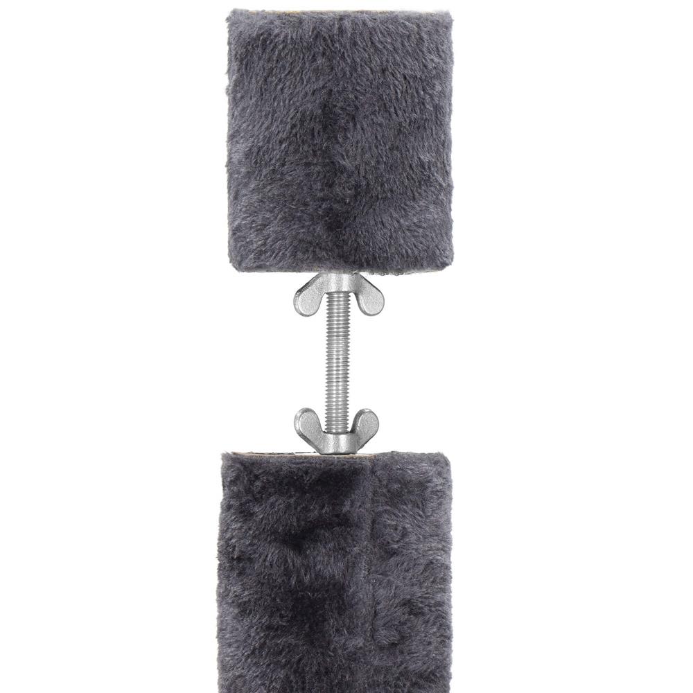 Ansamblu de joaca pentru pisici, reglabil pana la tavan, 240-265 cm, gri inchis