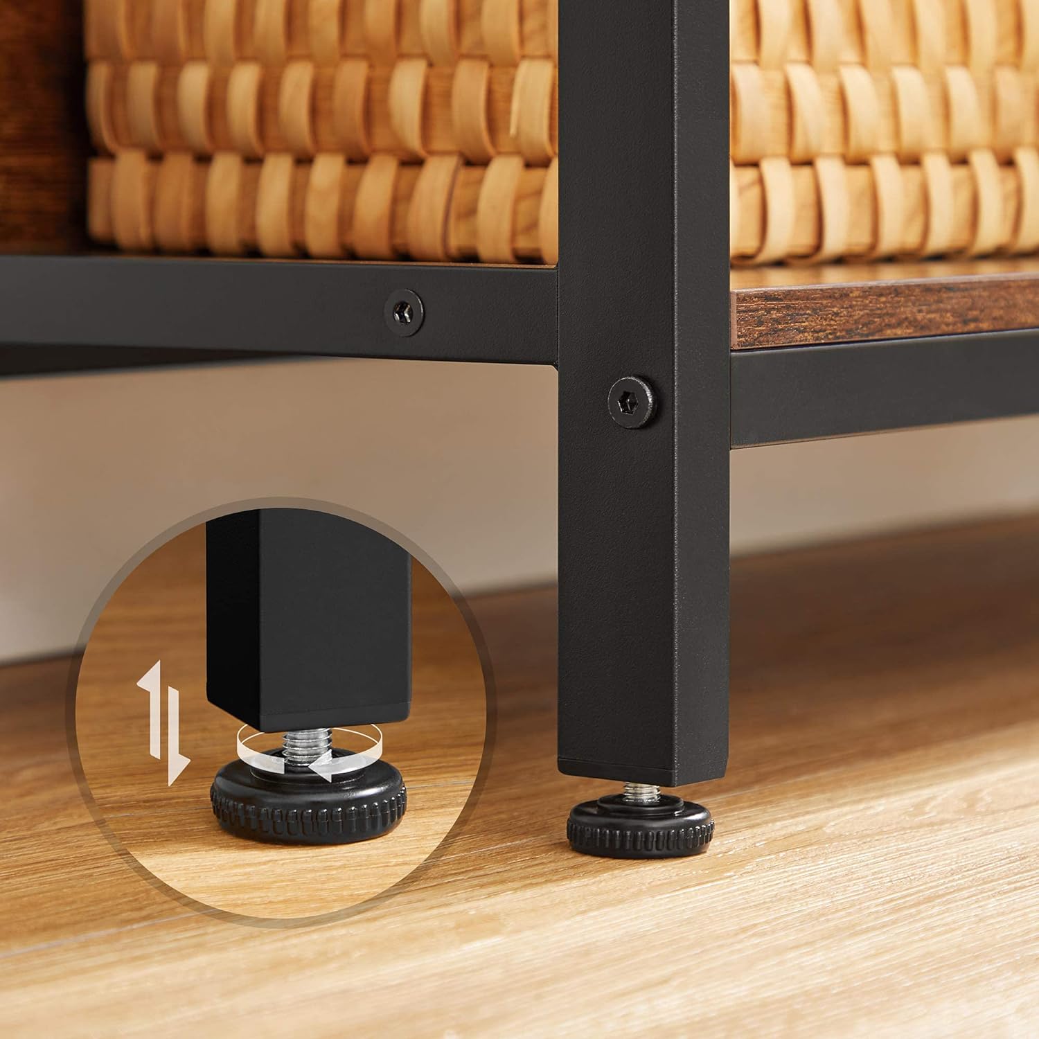 Biblioteca VASAGLE cu 8 compartimente, design industrial, maro retro