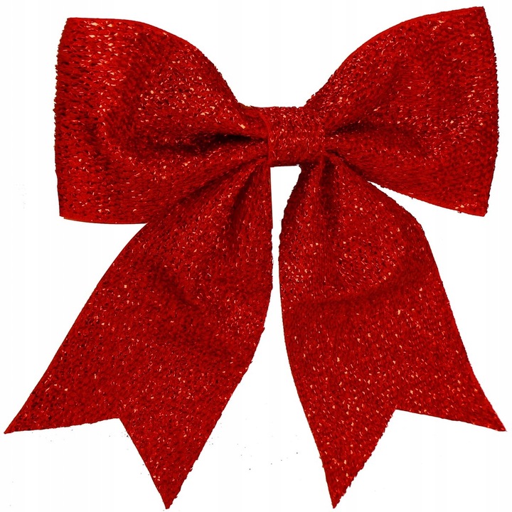 Funda decorativa rosie pentru bradul de Craciun, 21x23 cm, cu sclipici