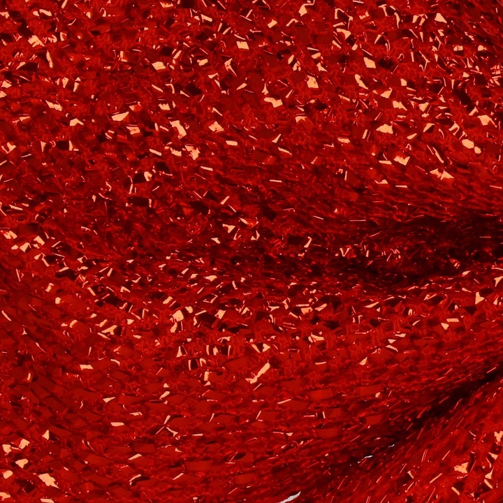 Funda decorativa rosie pentru bradul de Craciun, 21x23 cm, cu sclipici