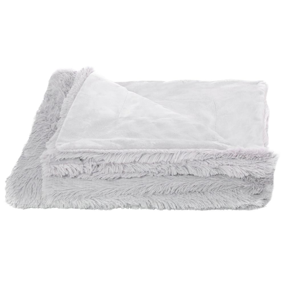 Pătură pufoasă și călduroasă pentru 2 persoane, 160x200 cm, gri deschis