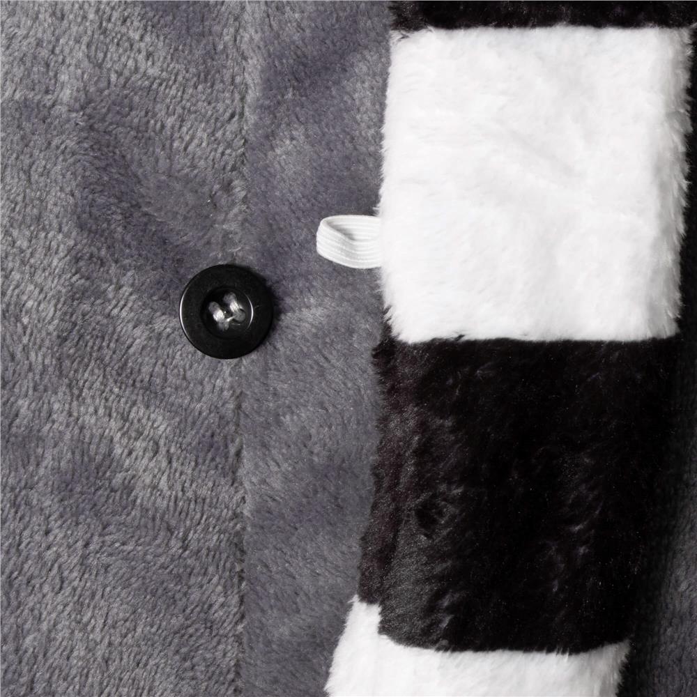 Pijama salopeta pufoasa pentru adulti, model Lemur, marimea S