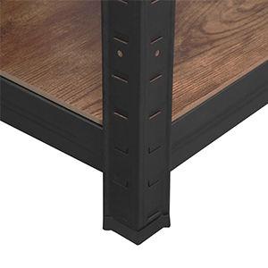 SONGMICS raft metalic modular pentru depozitare, 5 polite, 650 kg, maro rustic