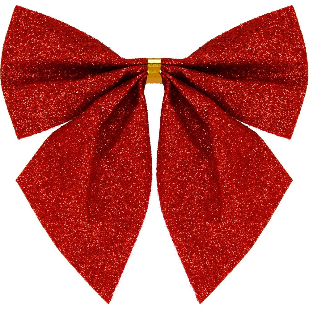 Set 3 fundite decorative pentru bradul de Craciun, rosii, 11 cm