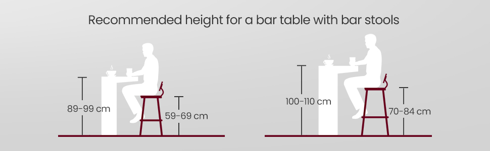 Set masă de bar VASAGLE cu 2 scaune, design industrial, 100x40x90 cm