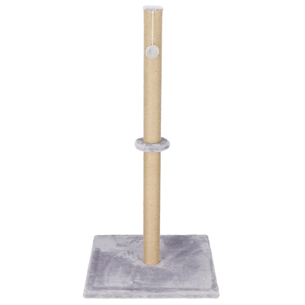 Ansamblu de joaca pentru pisici cu stalp de zgariat si jucarie, 103 cm, gri