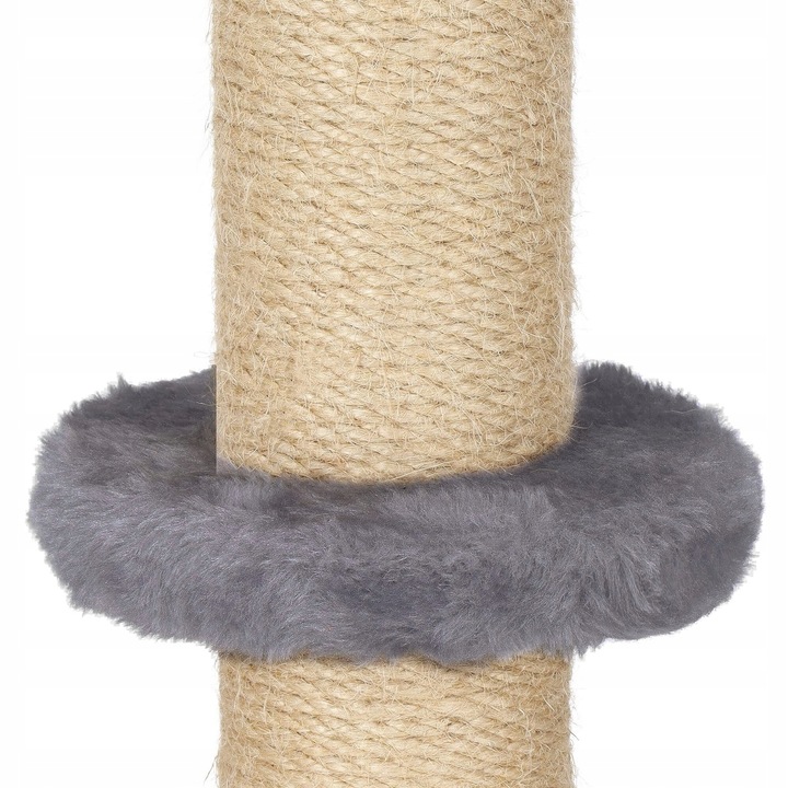 Ansamblu de joaca pentru pisici cu stalp de zgariat sisal, 75 cm, gri