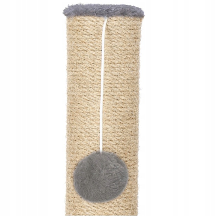 Ansamblu de joaca pentru pisici cu stalp de zgariat sisal, 75 cm, gri