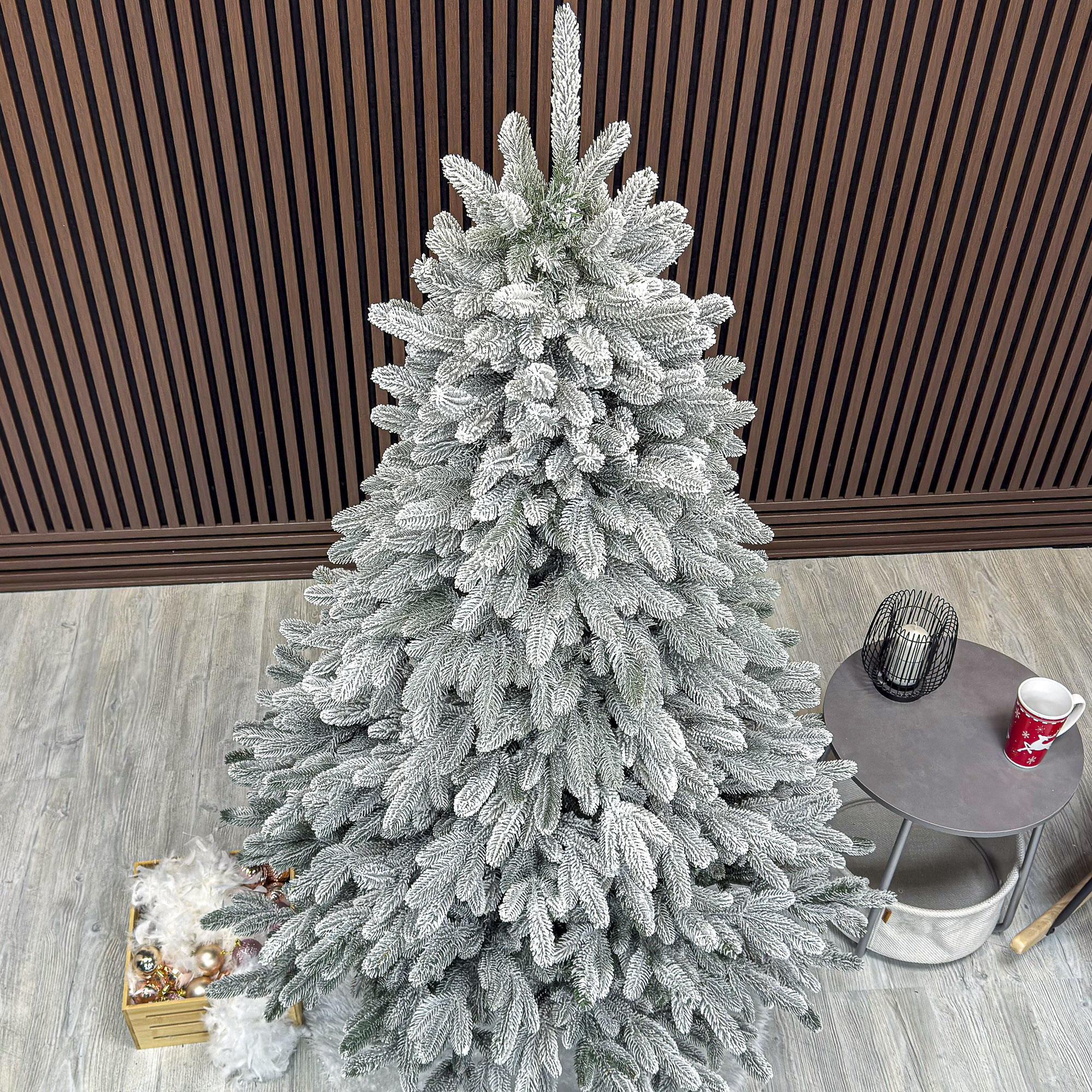 Brad artificial nins 3D Sersimo Laponia Select, 180 cm, suport metalic