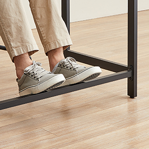 Birou de colț VASAGLE în formă de L, 138x138 cm, cu 2 rafturi