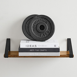 VASAGLE set 3 rafturi de perete industriale, maro rustic si negru