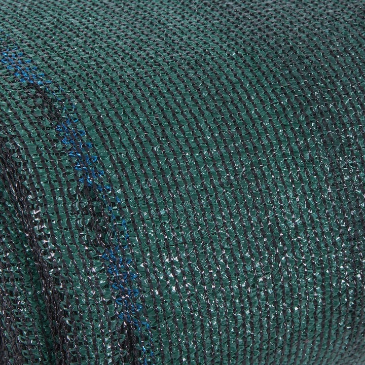 Plasa de umbrire si intimitate pentru gard 1,5 x 50 m, 185 g/mp, verde