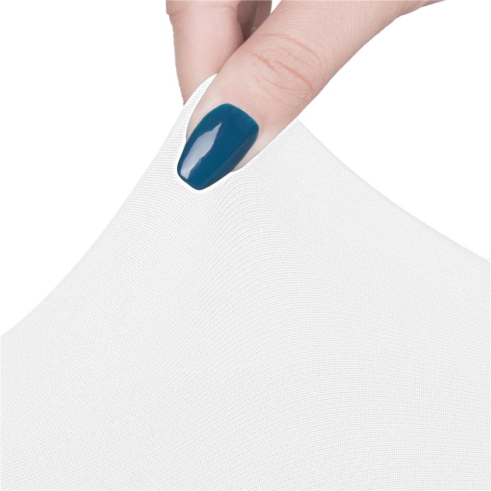 Husă universală elastică pentru scaun, albă, poliester și spandex