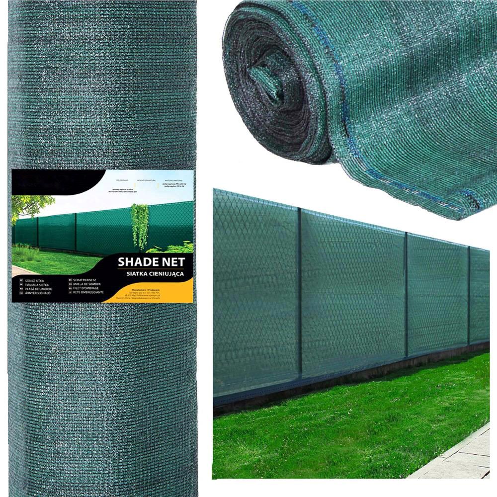 Plasa de umbrire si intimitate pentru gard 1x50 m, 140 g/mp, verde