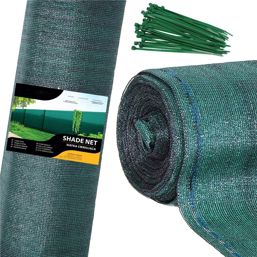 Plasa de umbrire si intimitate pentru gard 1x50 m, 140 g/mp, verde