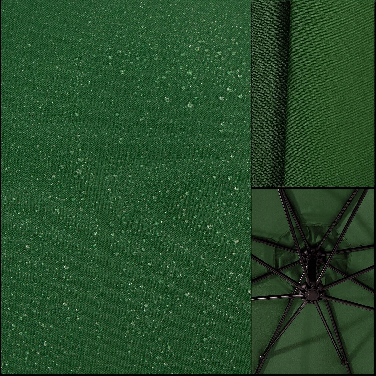 Umbrelă de grădină și terasă 400 cm verde, cu manivelă și ventilare