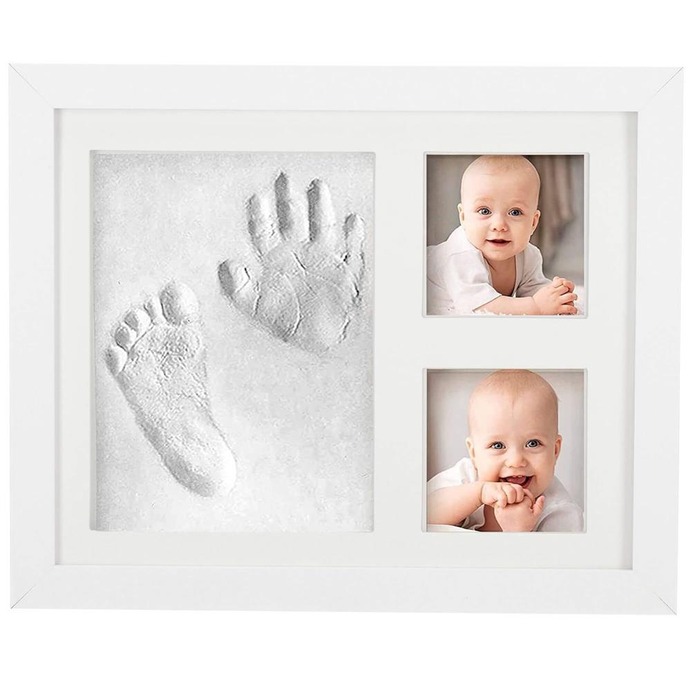 Kit amprenta bebe cu rama foto alba, 23x28 cm, pentru manuta sau piciorus